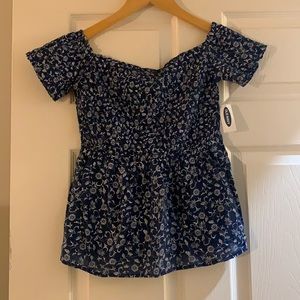 Off the shoulder baby doll top